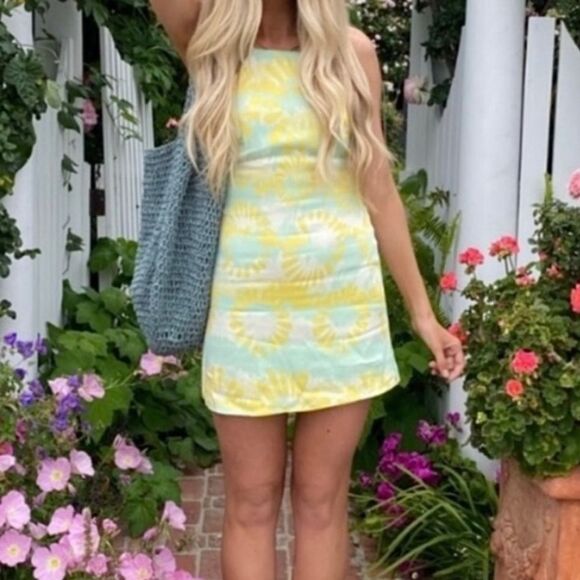 Zara Print Mini Halter Dress Size S BLOGGER FAVORITE • TIKTOK • NEW WITH TAGS • - Picture 5 of 15